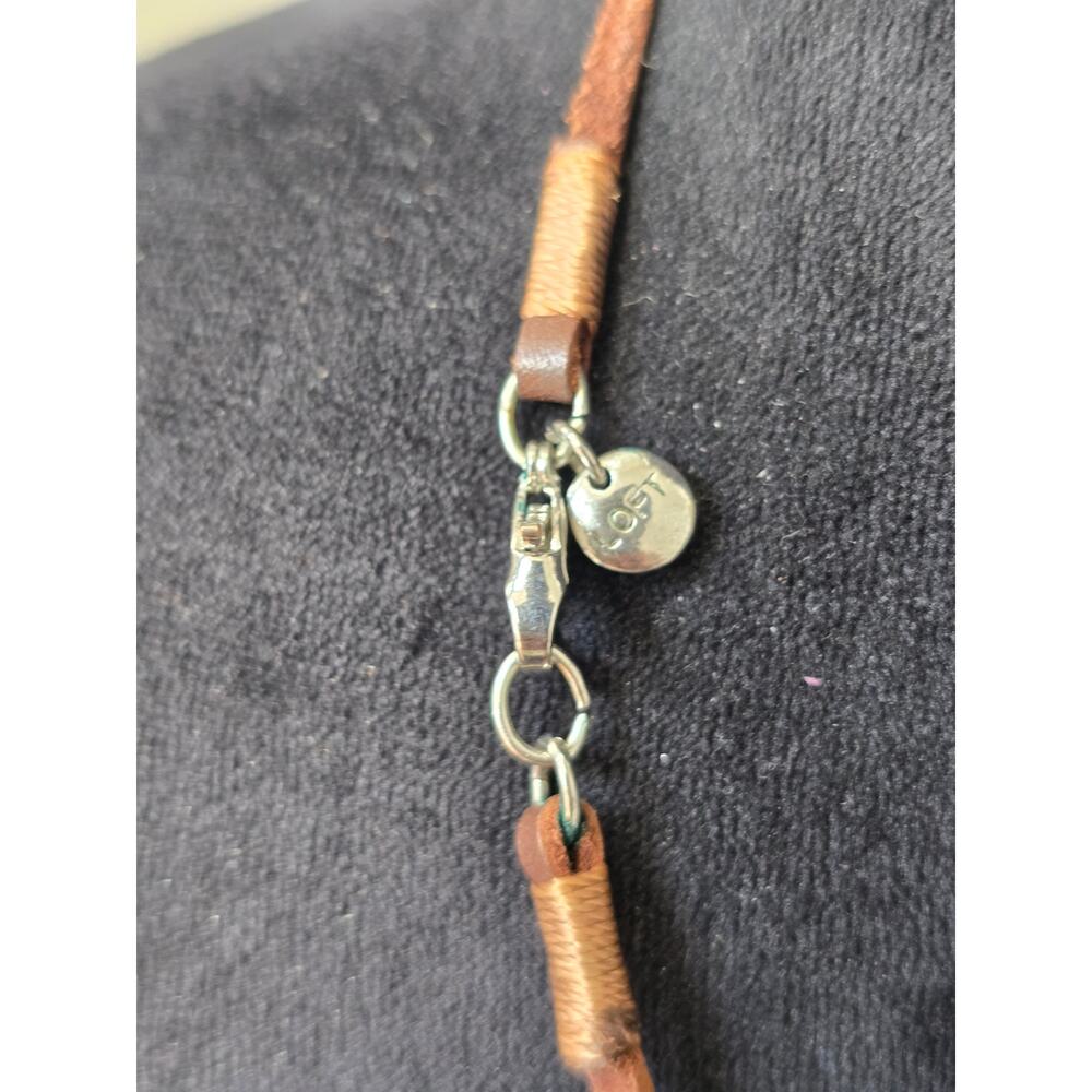 Loft Women's Multilayer Beaded Necklace With Silver Seed Beads And Lobster Clasp - Picture 7 of 7